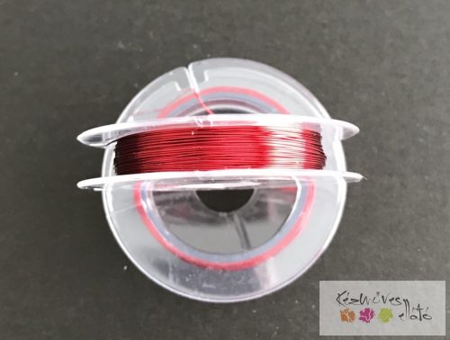 Ékszer drót 0,3mm - piros 10m