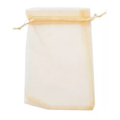 Organza ajándéktasak 10x15 cm - arany sárga