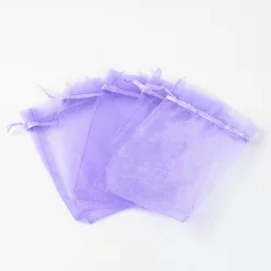 Organza ajándéktasak 10x15 cm - levendula lila