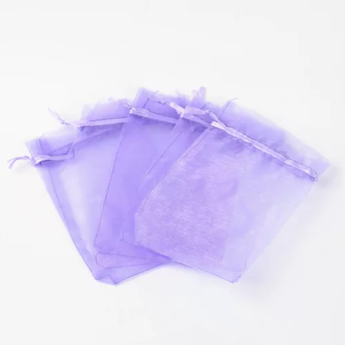 Organza ajándéktasak 10x15 cm - levendula lila