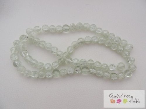 Roppantott üveggyöngy 10db/cs 12mm- átlátszó