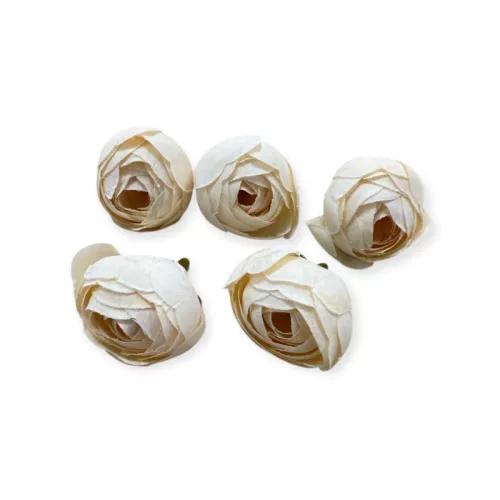 Boglárka virágfej 3 cm 5db/cs - Ekrü
