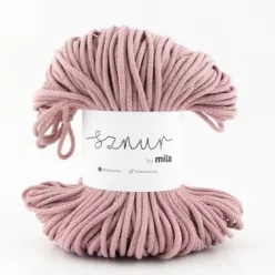 Sznur by Mila pamutzsinór 3 mm P27 - Púder rózsaszín