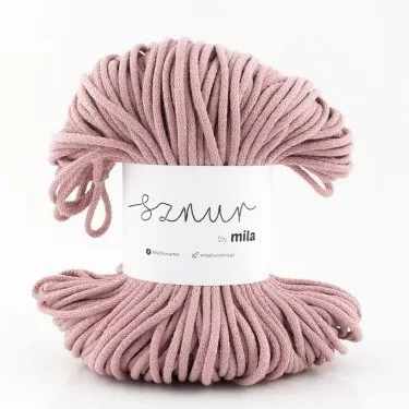 Sznur by Mila pamutzsinór 3 mm P27 - Púder rózsaszín