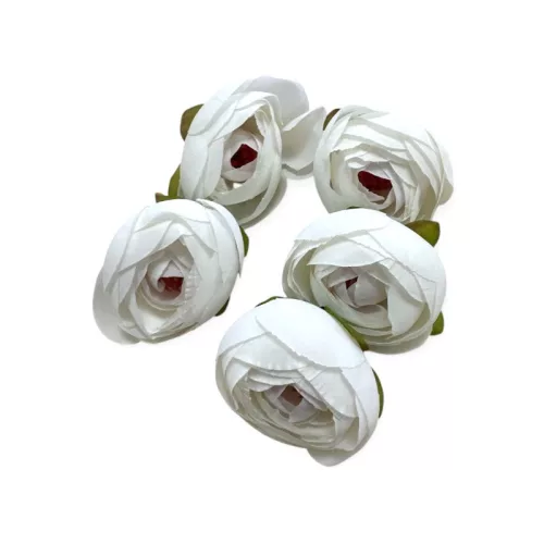 Boglárka virágfej 4,5 cm 5db/cs - Fehér