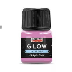 GLOW sötétben világító akrilfesték - pink