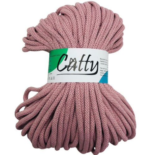 Catty 5 mm zsinór fonal 38 - Fáradt rózsaszín