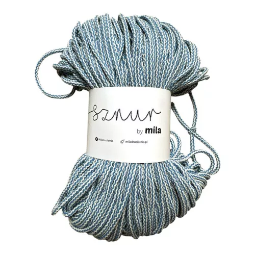 Sznur by Mila pamutzsinór 5 mm PM211 - Pasztel kék mix