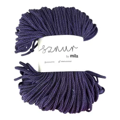Sznur by Mila pamutzsinór 5 mm PM301 - Fekete-lila