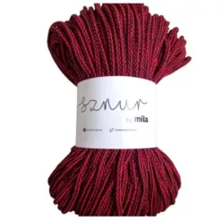 Sznur by Mila pamutzsinór 5 mm PM303 - Fekete-piros