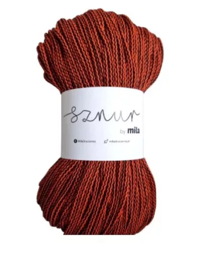 Sznur by Mila pamutzsinór 5 mm PM304 - Fekete-narancs