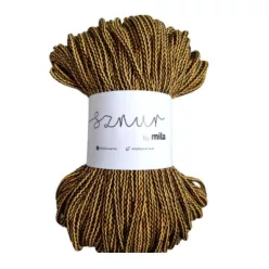 Sznur by Mila pamutzsinór 5 mm PM305 - Fekete-sárga