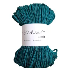 Sznur by Mila pamutzsinór 5 mm PM307 - Fekete-zöld