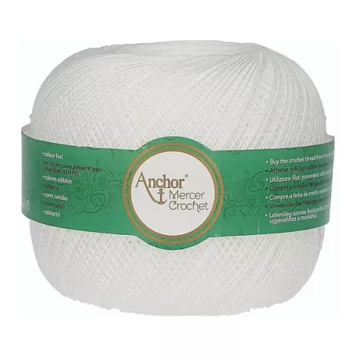 Anchor 60-as horgoló fonal 50g - fehér