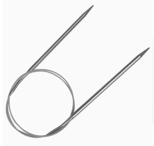 Kötőtű, körkötőtű, rozsdamentes acél 2mm-es 80 cm