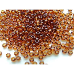 Cseh kásagyöngy 10g/cs 9/10070- átlátszó barna