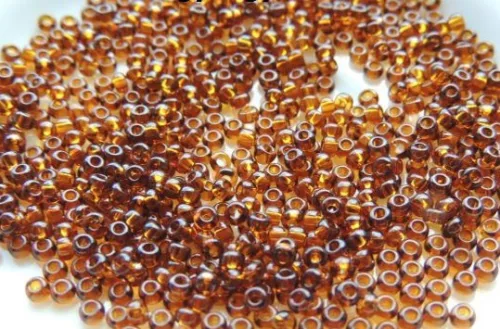 Cseh kásagyöngy 10g/cs 9/10110- átlátszó barna