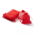 Organza ajándéktasak 9x12 cm - piros