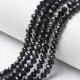 Csiszolt rondell gyöngy 4x3 mm - fekete