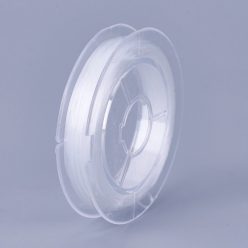   Gumis damil, erős, rugalmas 0,8 mm, gyöngyfűzéshez kb. 10m -  fehér