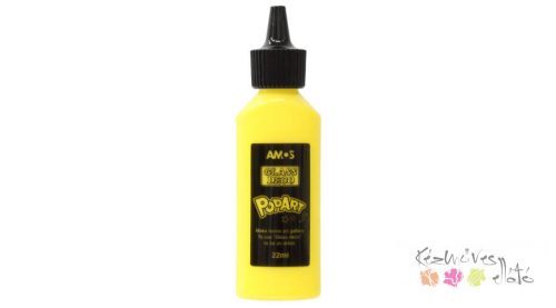 Amos üvegmatrica festék 22ml pop art, sárga, telt szín