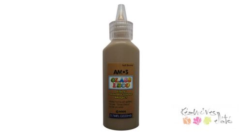 Amos üvegmatrica festék 22ml - világos barna