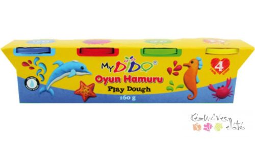 Gyurma, színes, play dough 4x40g MyDido