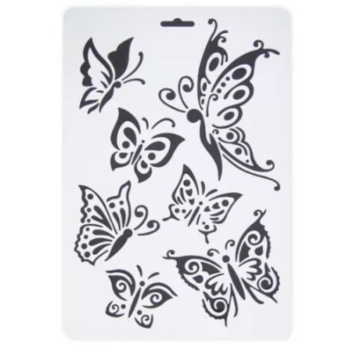Stencil A/4 - pillangók minta