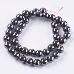Hematit gyöngy 10mm, szálban olcsóbb