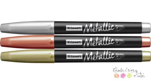 Alkoholbázisú rostiron, metallic marker, filctoll - arany-ezüst-bronz