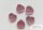 Akril, strasszos szív kaboson 10 mm 5db/cs- rózsaszín