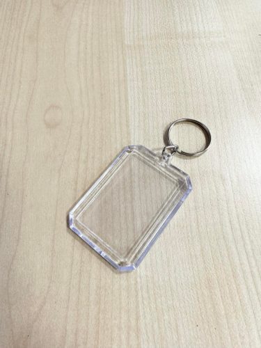 Kulcstartó alap akril képkeretes, fotókeretes