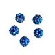 Shamballa strassz gyöngy 5db/cs - kék SHGY1