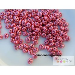 Cseh twin gyöngy 10g/cs TW18598- metál rózsaszín