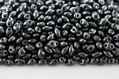Cseh twin gyöngy 10g/cs TW28949- matt grafit szürke