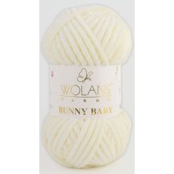Wolans Bunny Baby plüss fonal 10002 Halvány krém