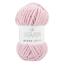   Wolans Bunny Baby Shine, csillogós plüss fonal 820-05 Babarózsaszín