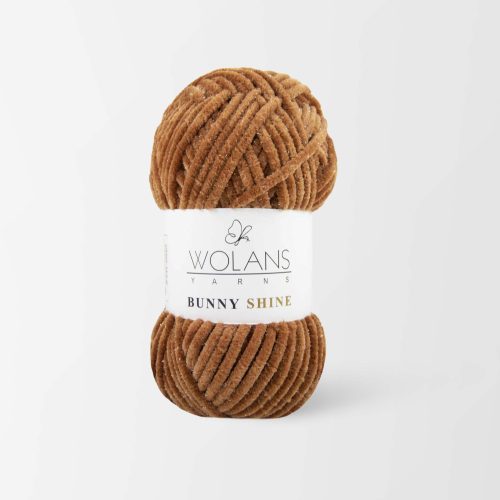 Wolans Bunny Baby Shine, csillogós plüss fonal 820-19 barna