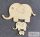Natúr fa figura - bébi elefánt kicsi