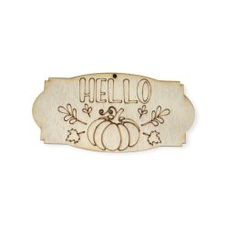 Helló tábla tökkel 160x80 mm