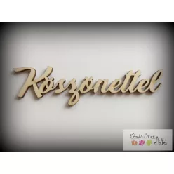 Köszönettel felirat