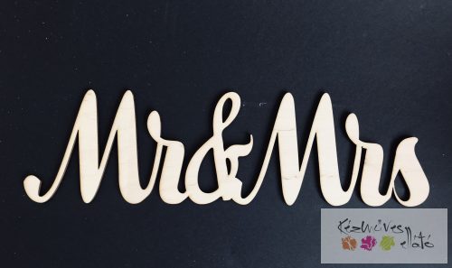 Mr&Mrs felirat írott 9,5cm
