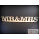 MR & MRS felirat talppal