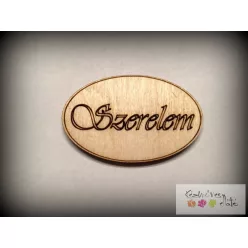 Szerelem feliratú kis táblácska