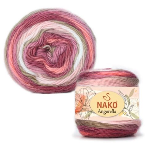 Nako Angorella színátmenetes fonal 87511 - Habos eper