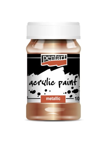 Metál akrilfesték 100ml - antikréz