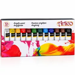   Artico akrilfesték készlet 12×12 ml – 12 színű festékszett