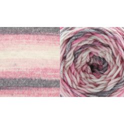   Everyday Batik cake, színátmenetes fonal 140g 74201 Rózsaszín-krém-szürke