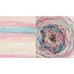   Everyday Batik cake, színátmenetes fonal 140g 74202 Rózsaszín-krém-Türkiz