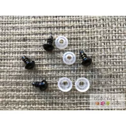 Biztonsági szem 8mm - fekete 4db/cs